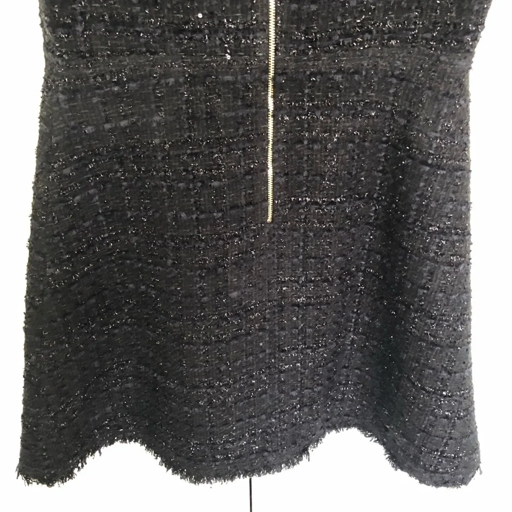 Kate Spade Black Shimmer Tweed Dress Size 8
